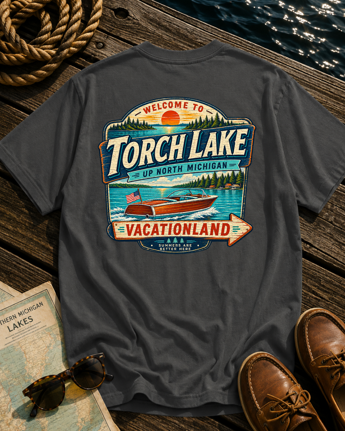 Torch Lake Vacationland T-Shirt