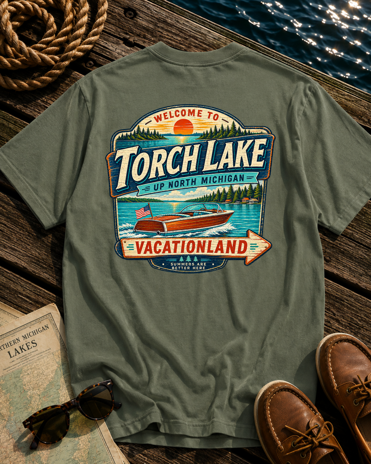 Torch Lake Vacationland T-Shirt