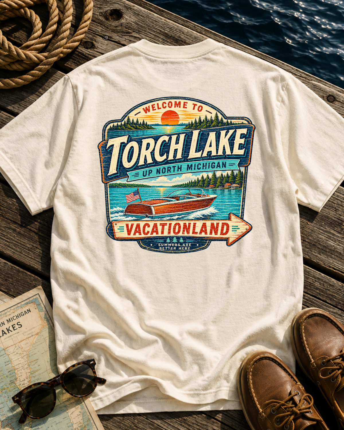 Torch Lake Vacationland T-Shirt