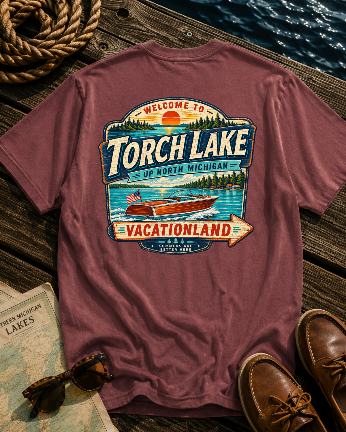 Torch Lake Vacationland T-Shirt