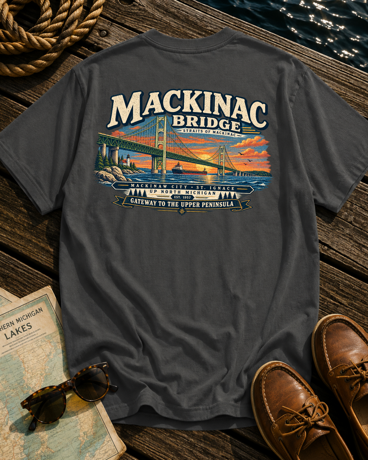 Mackinac Bridge Michigan T-Shirt