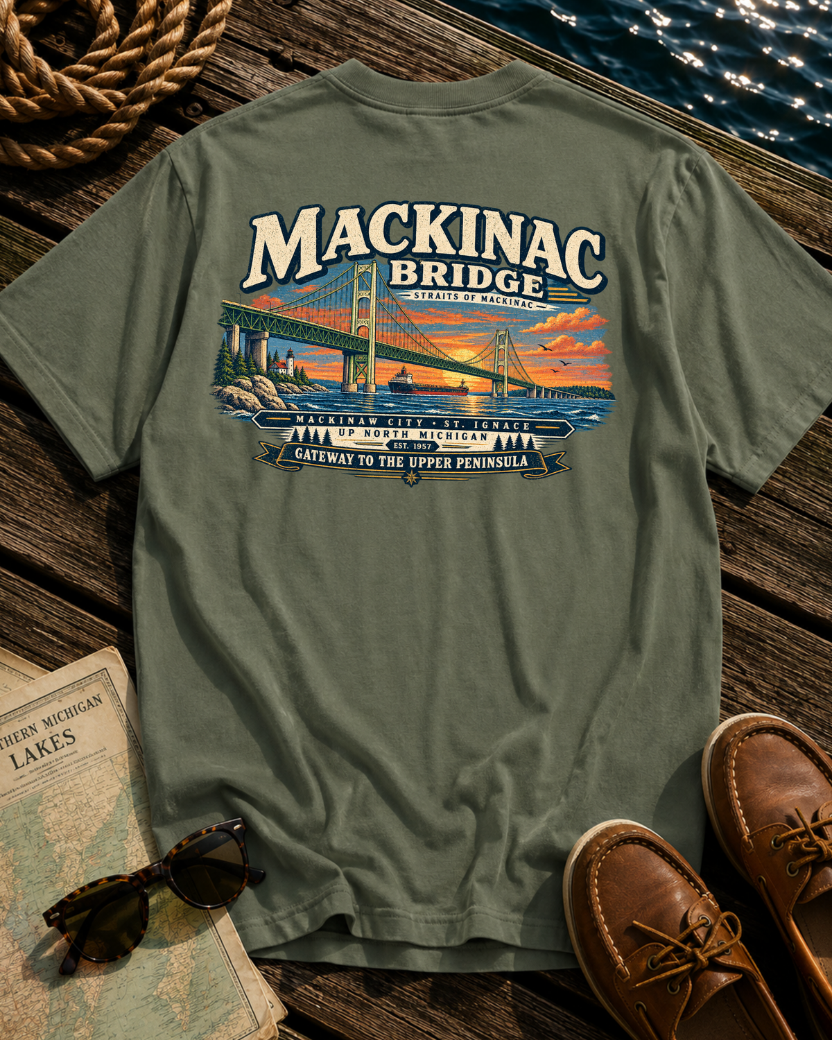 Mackinac Bridge Michigan T-Shirt