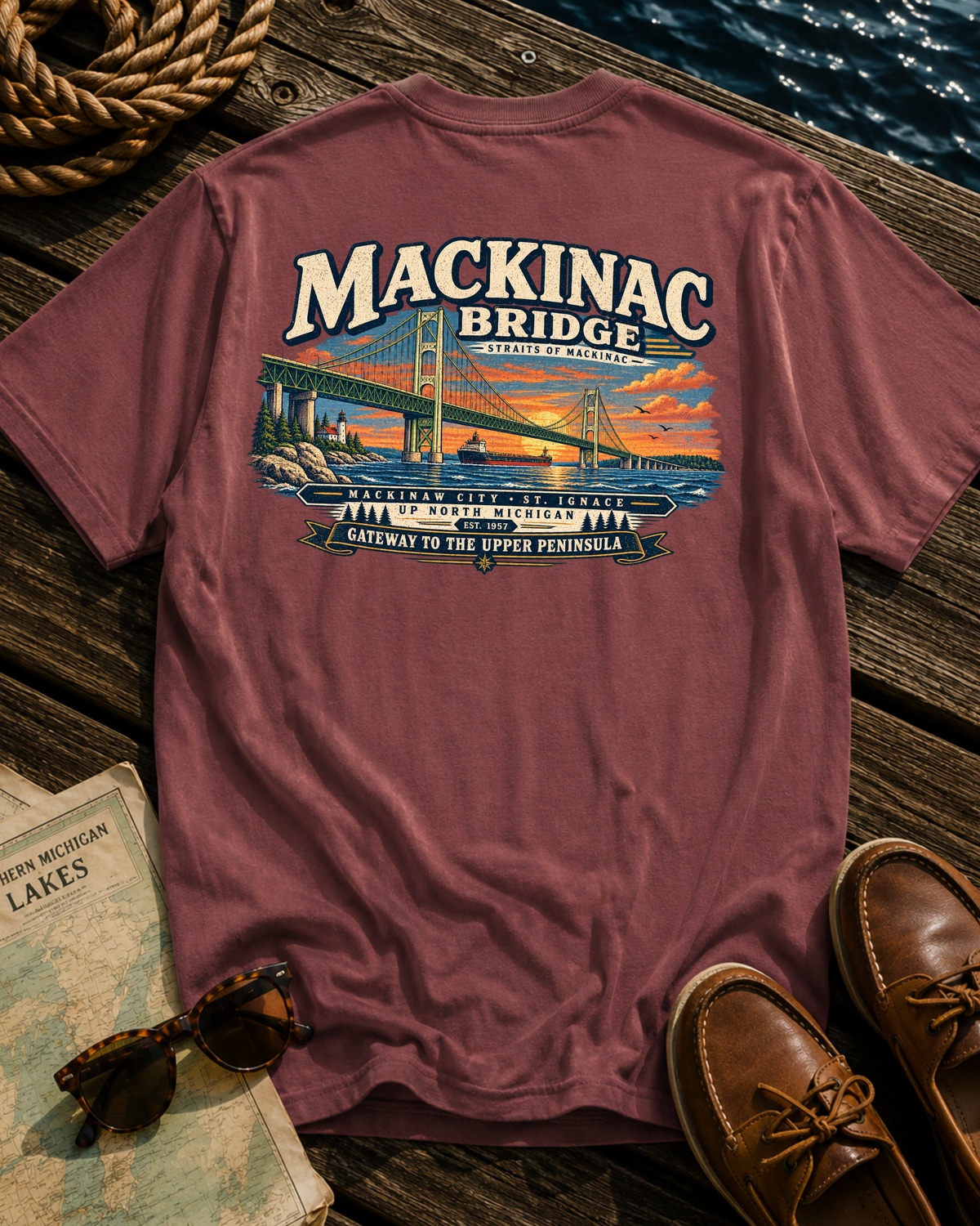 Mackinac Bridge Michigan T-Shirt