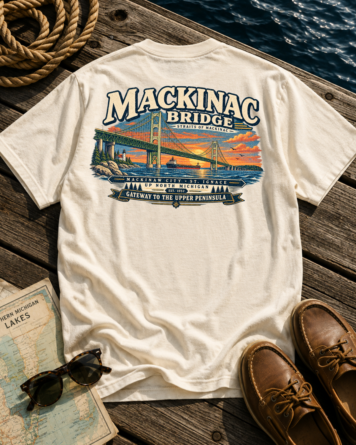 Mackinac Bridge Michigan T-Shirt