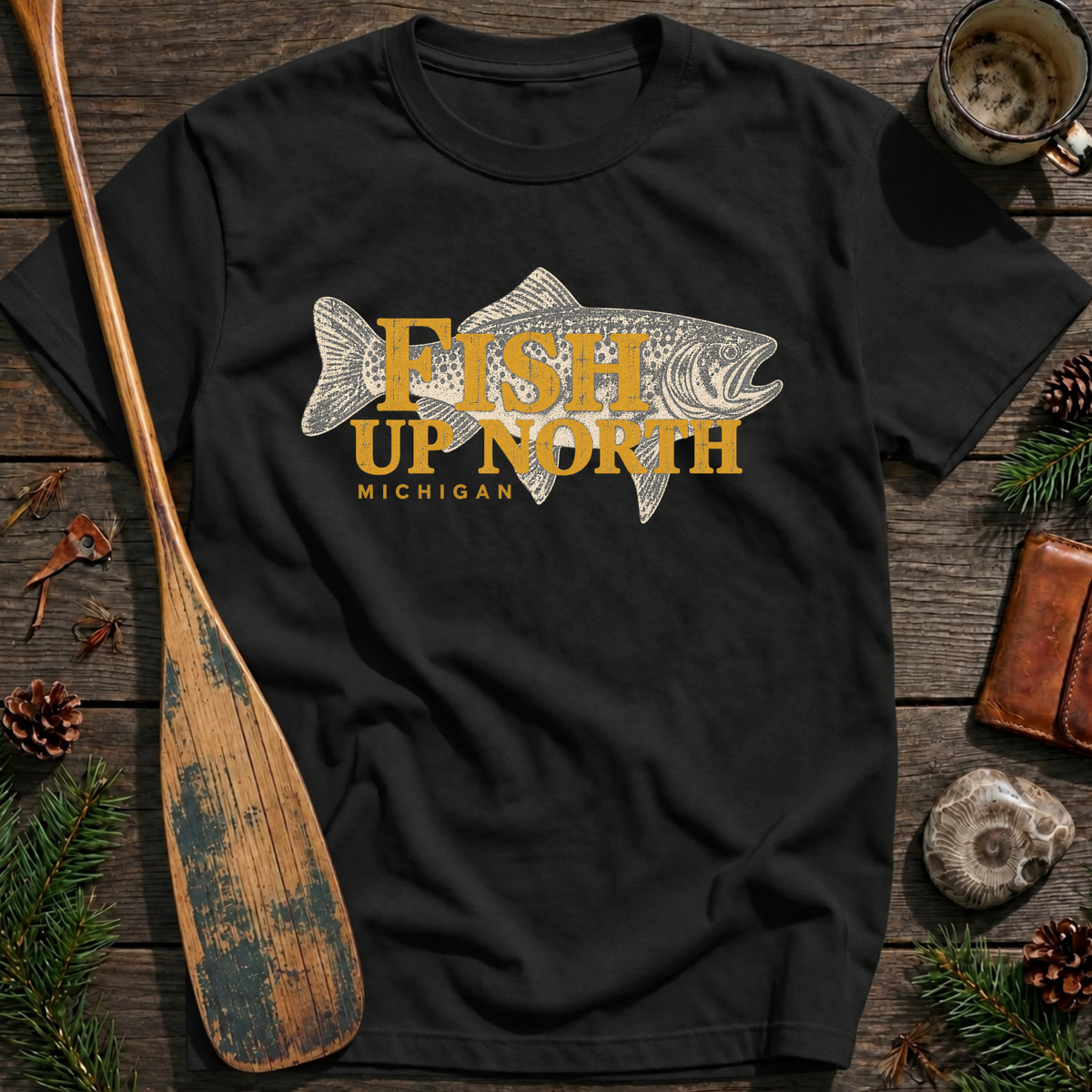 Fish Up North Michigan T-Shirt