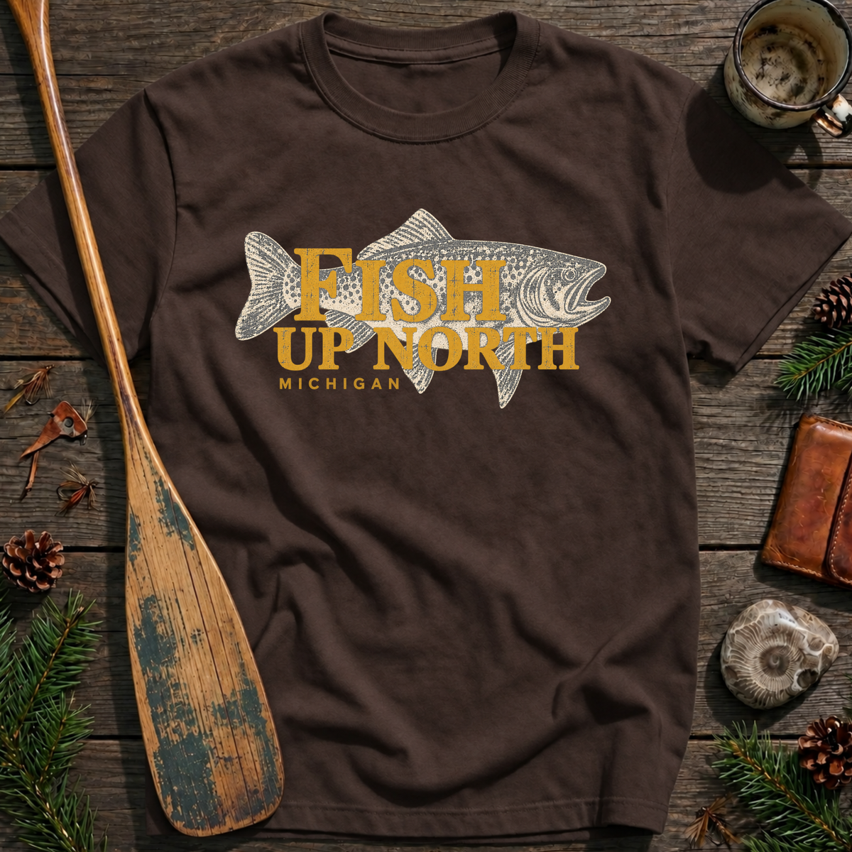 Fish Up North Michigan T-Shirt