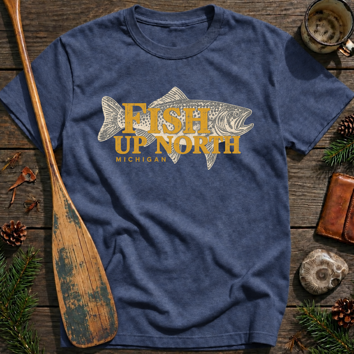 Fish Up North Michigan T-Shirt