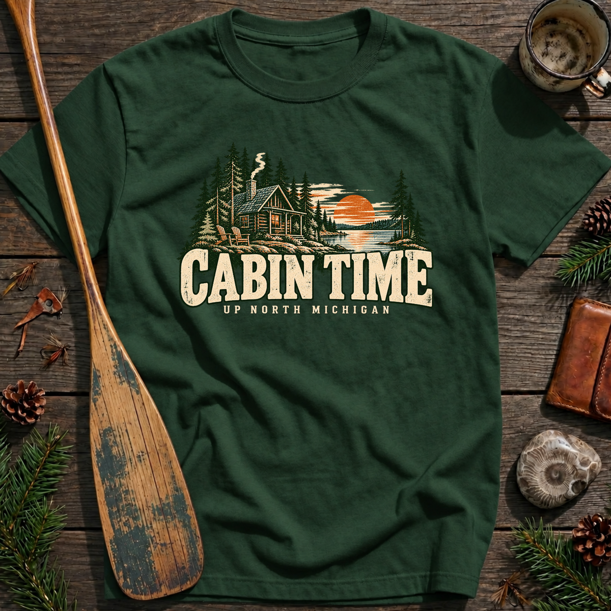 Cabin Time Landscape T‑Shirt