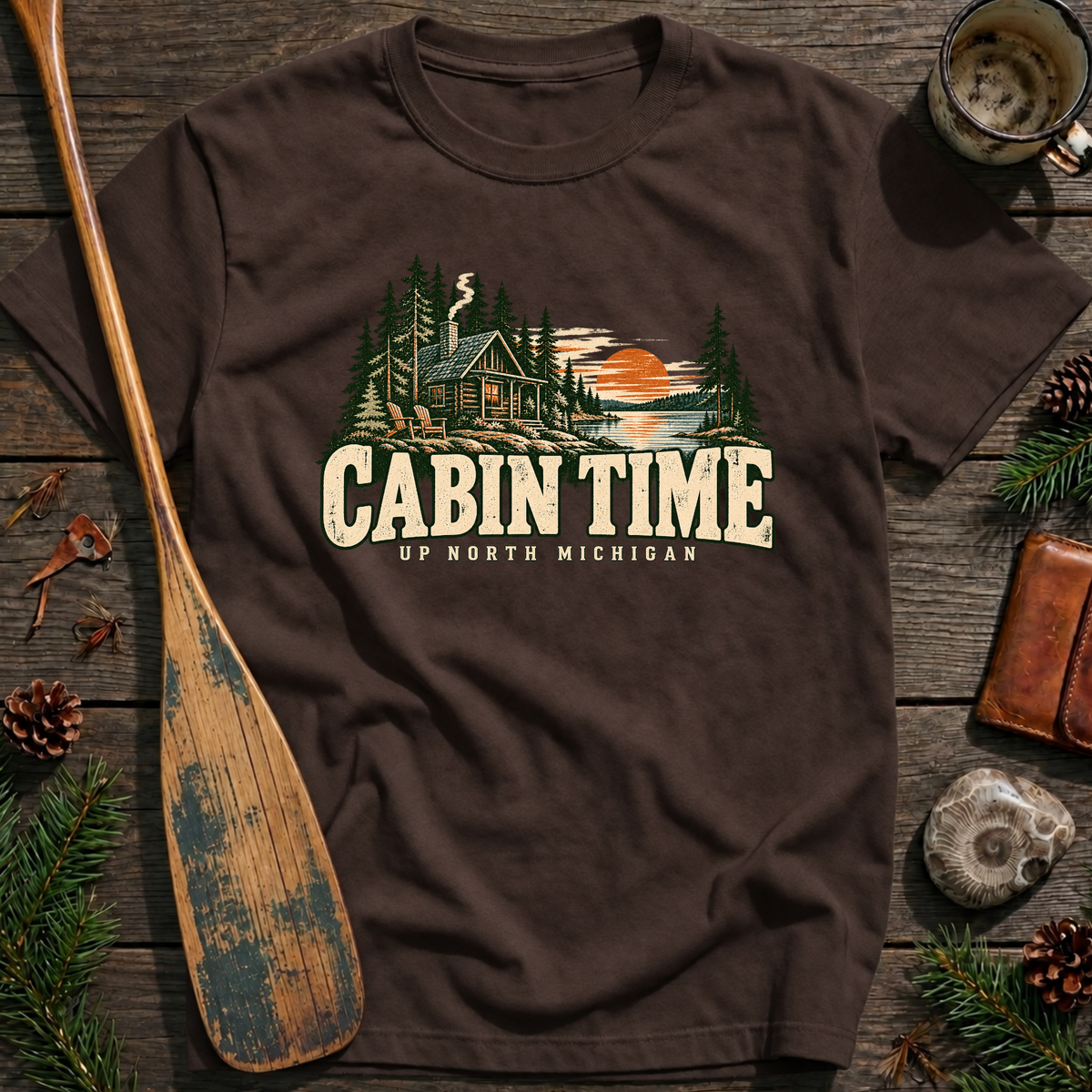 Cabin Time Landscape T‑Shirt