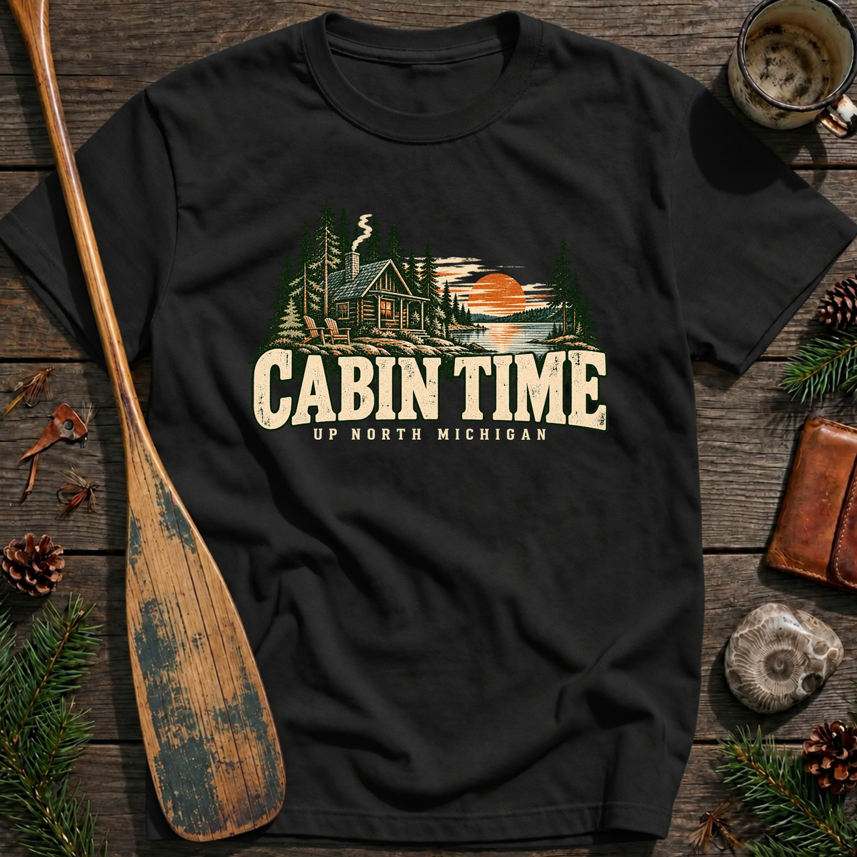 Cabin Time Landscape T‑Shirt