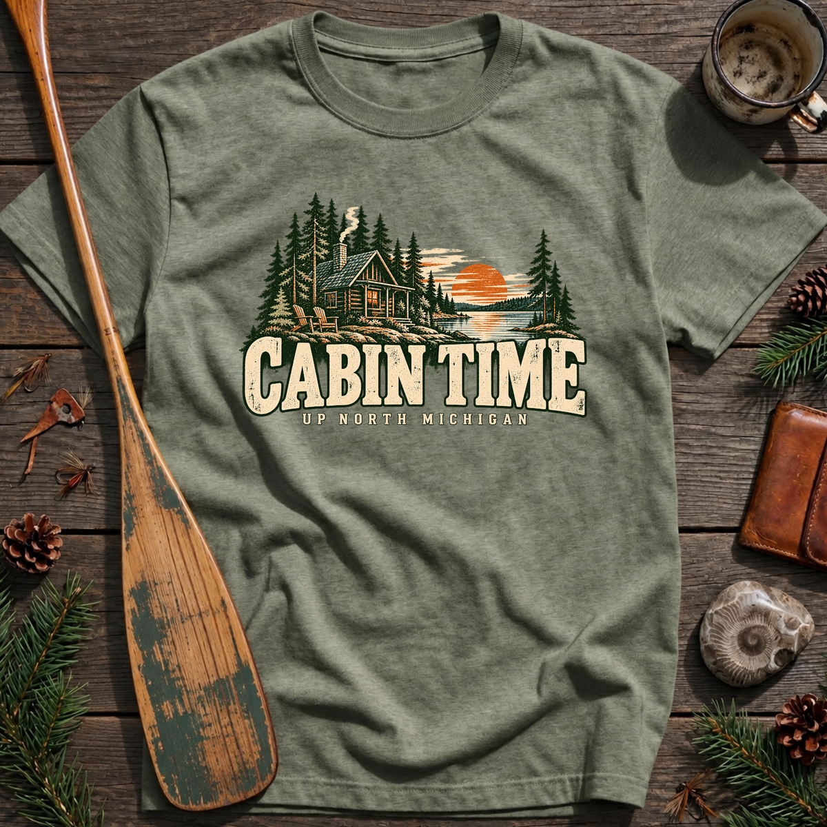 Cabin Time Landscape T‑Shirt