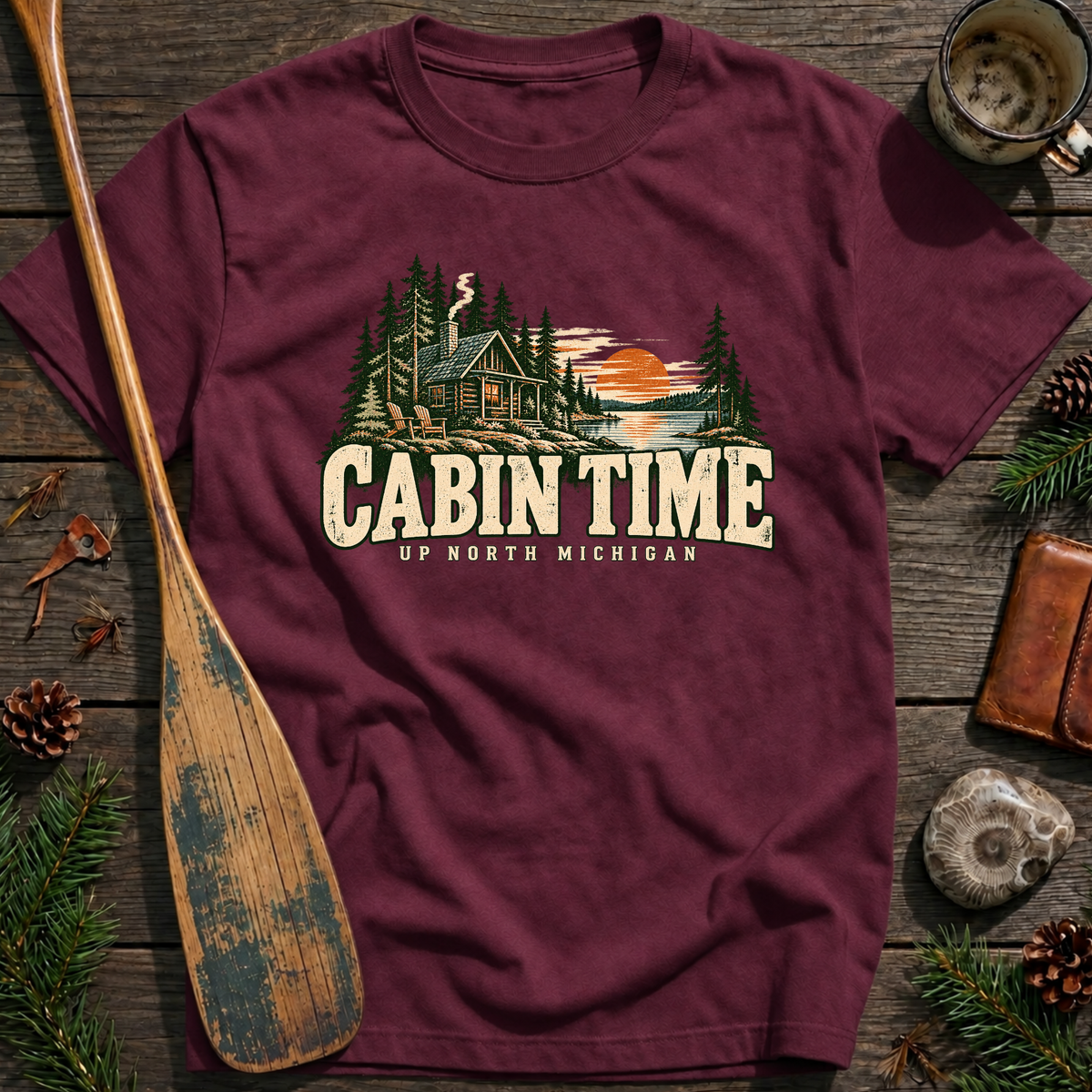 Cabin Time Landscape T‑Shirt