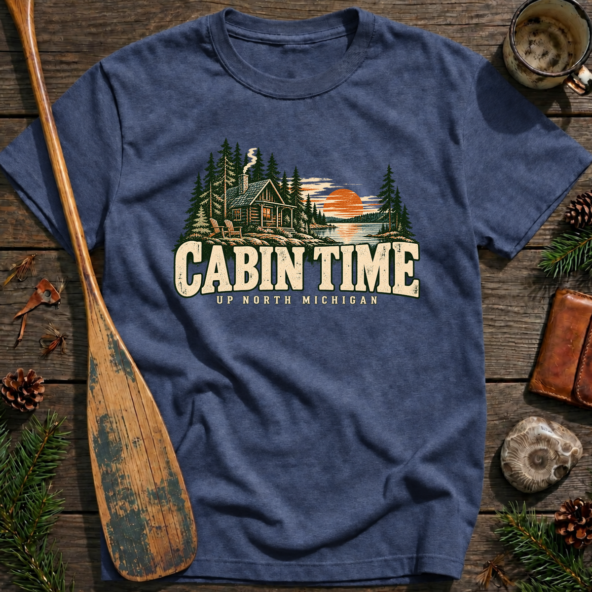 Cabin Time Landscape T‑Shirt