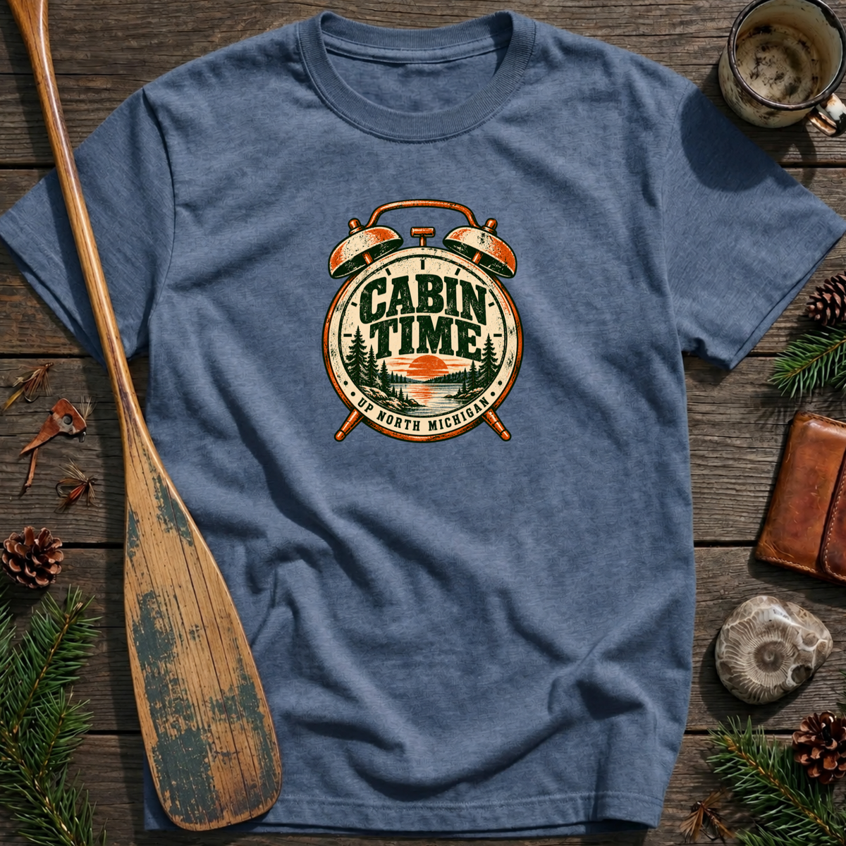 Cabin Time Alarm Clock T‑Shirt