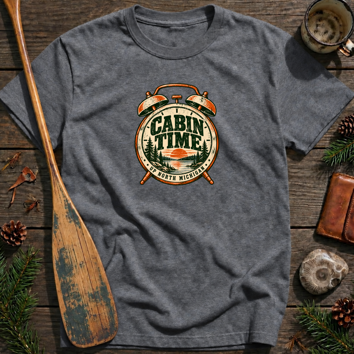 Cabin Time Alarm Clock T‑Shirt