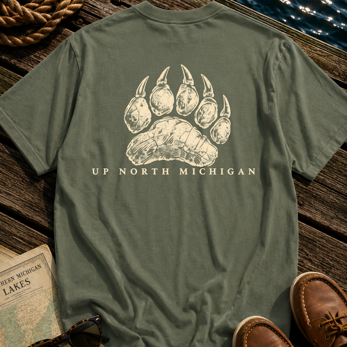 Up North Black Bear Track T-Shirt