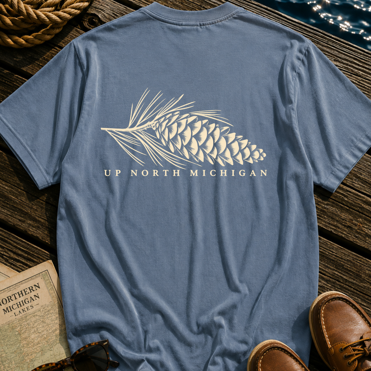 Up North White Pine Cone T-Shirt