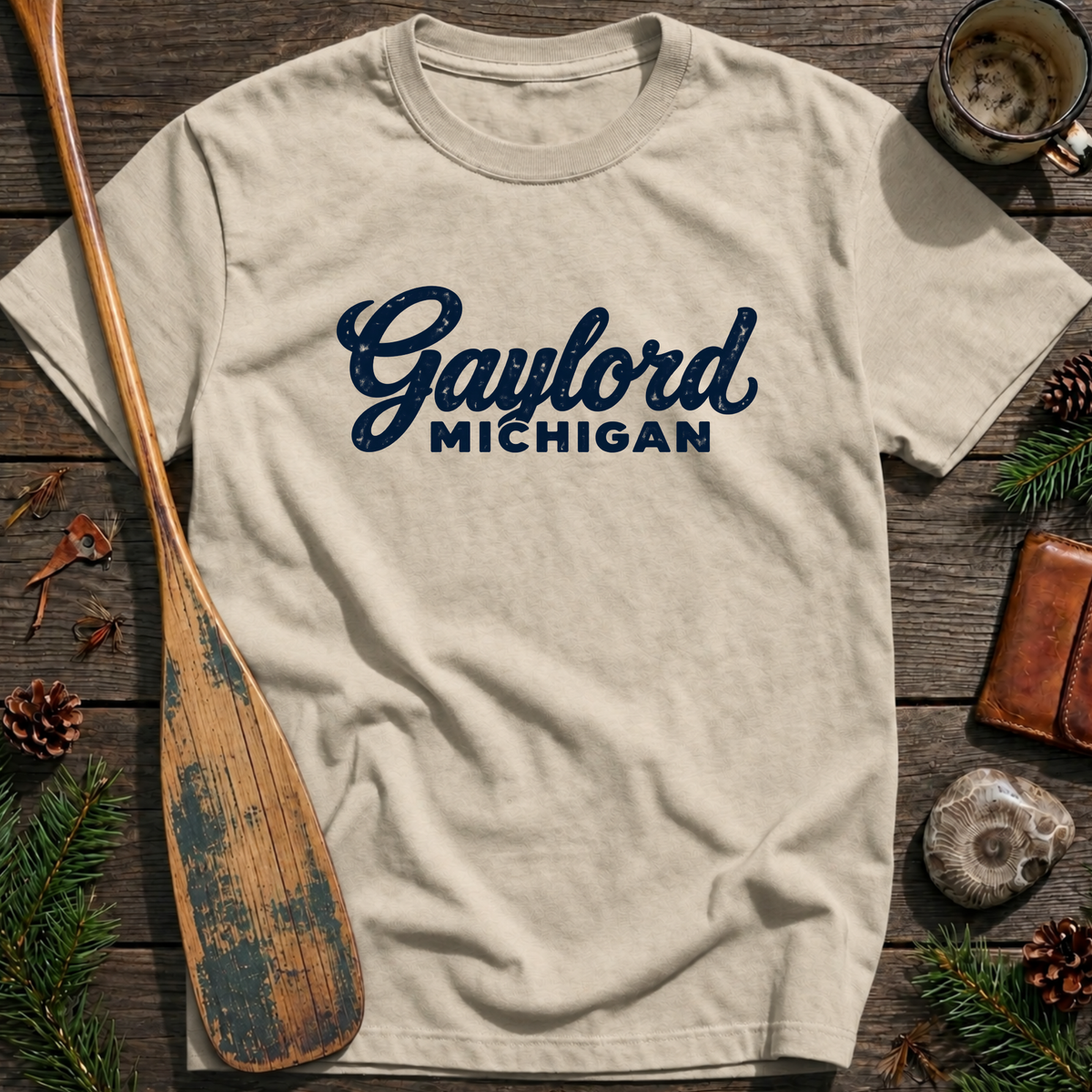 Gaylord Michigan Heritage Script T‑Shirt