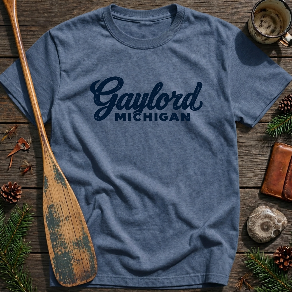 Gaylord Michigan Heritage Script T‑Shirt