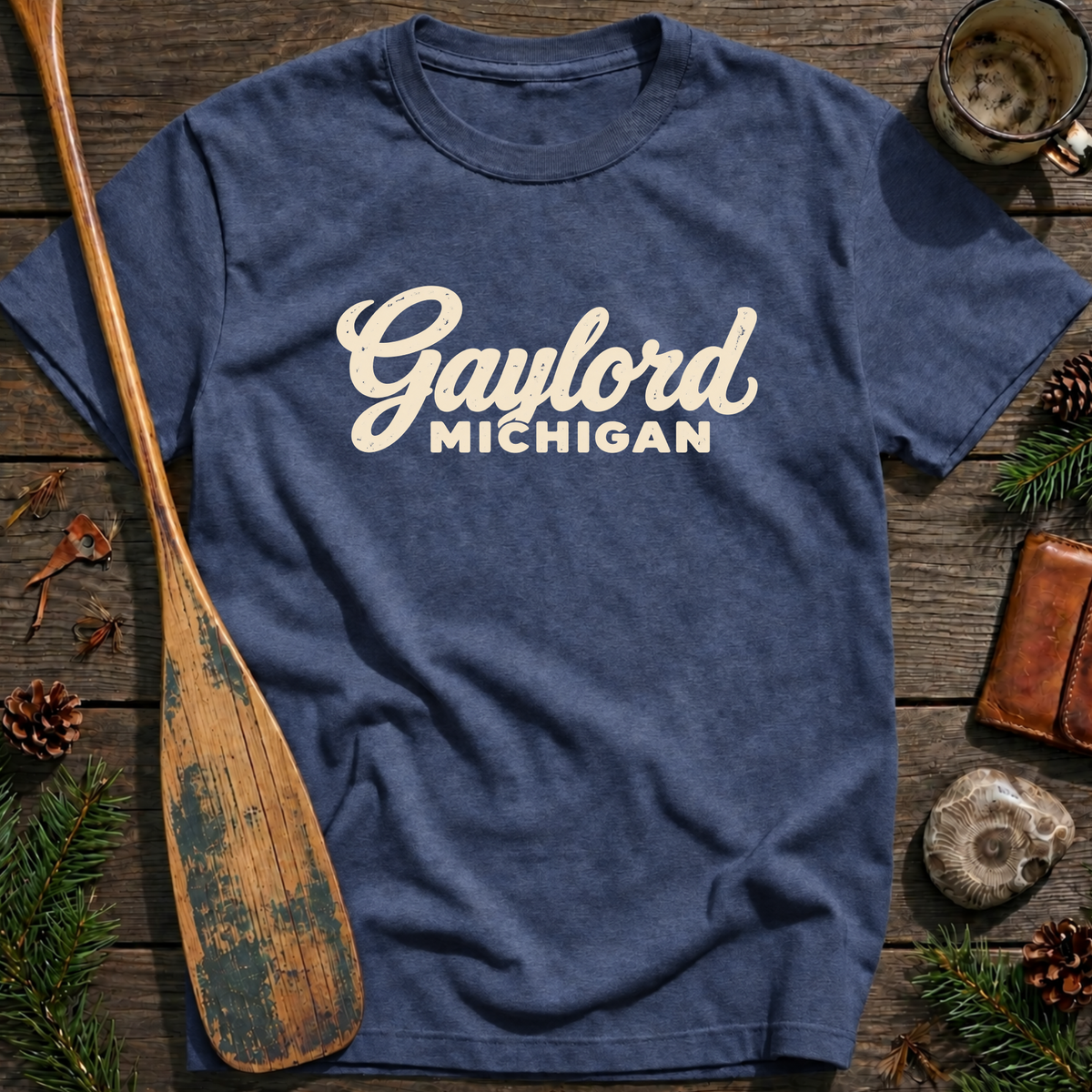 Gaylord Michigan Heritage Script T‑Shirt