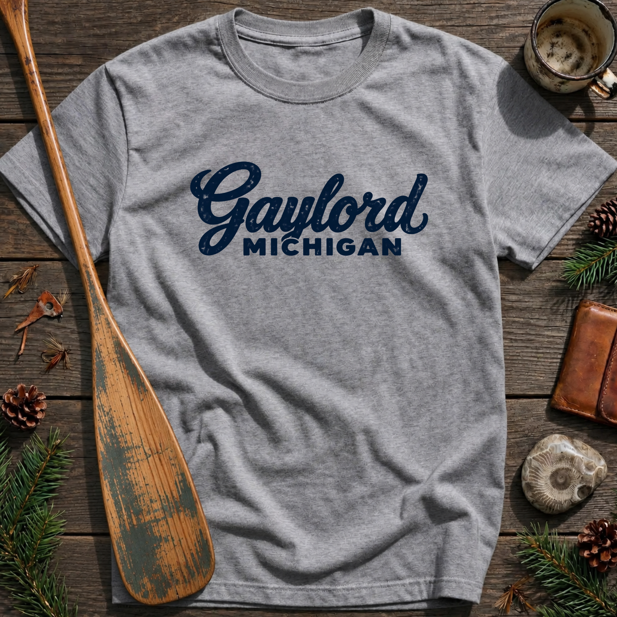 Gaylord Michigan Heritage Script T‑Shirt