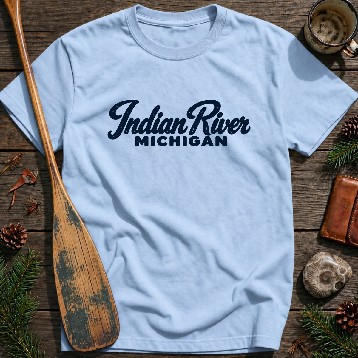 Indian River Michigan Heritage Script T‑Shirt