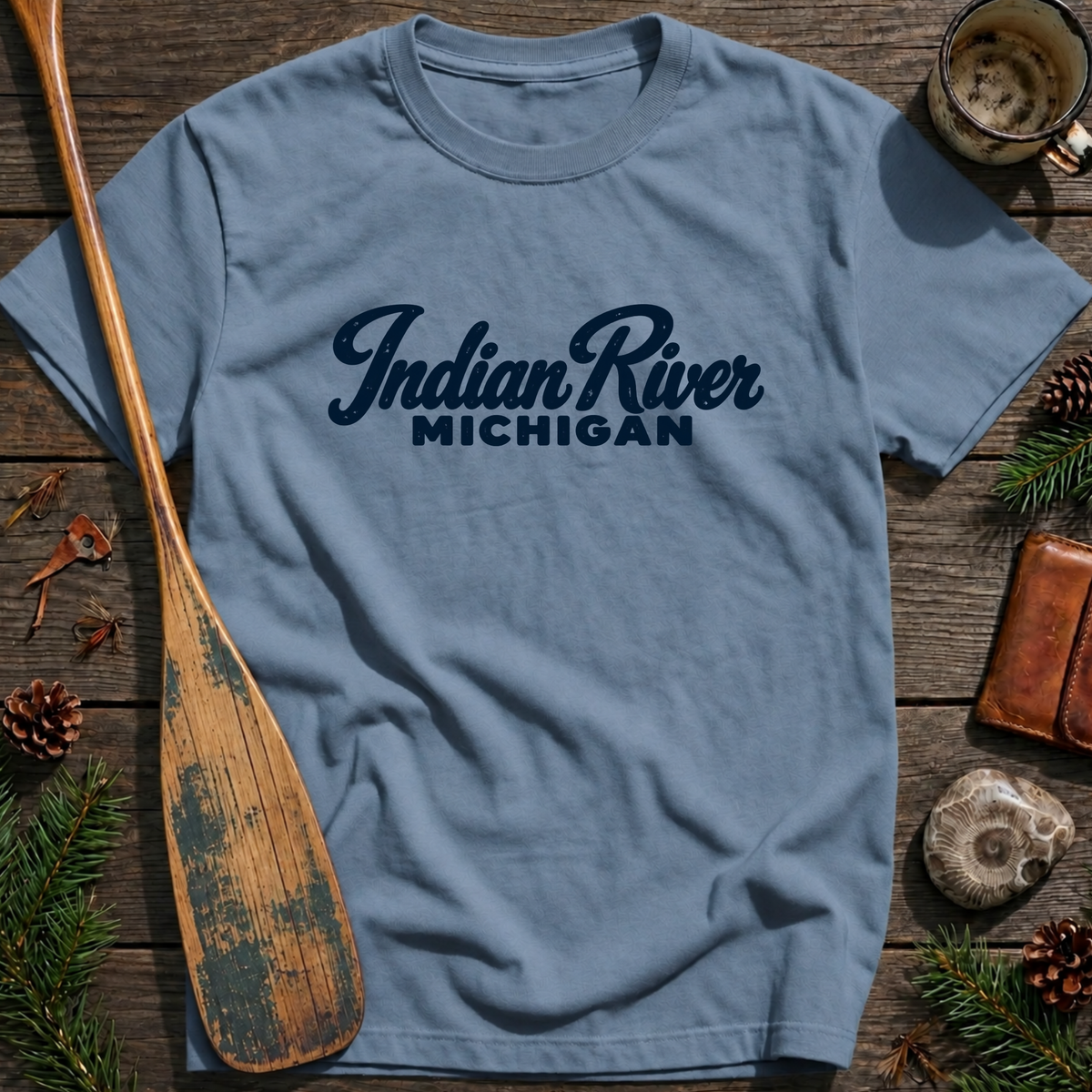 Indian River Michigan Heritage Script T‑Shirt