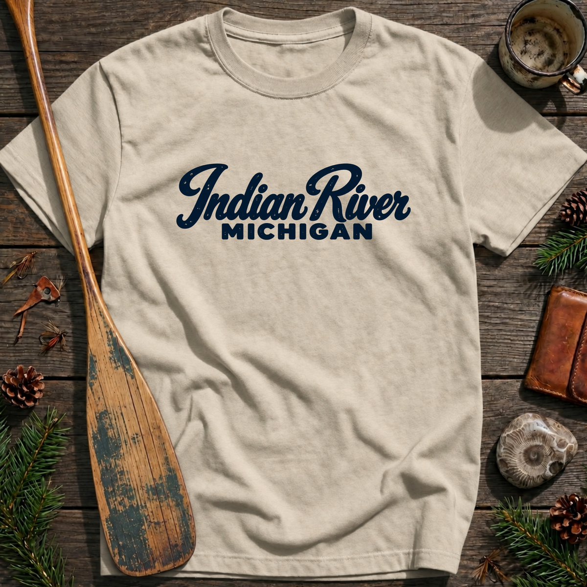 Indian River Michigan Heritage Script T‑Shirt