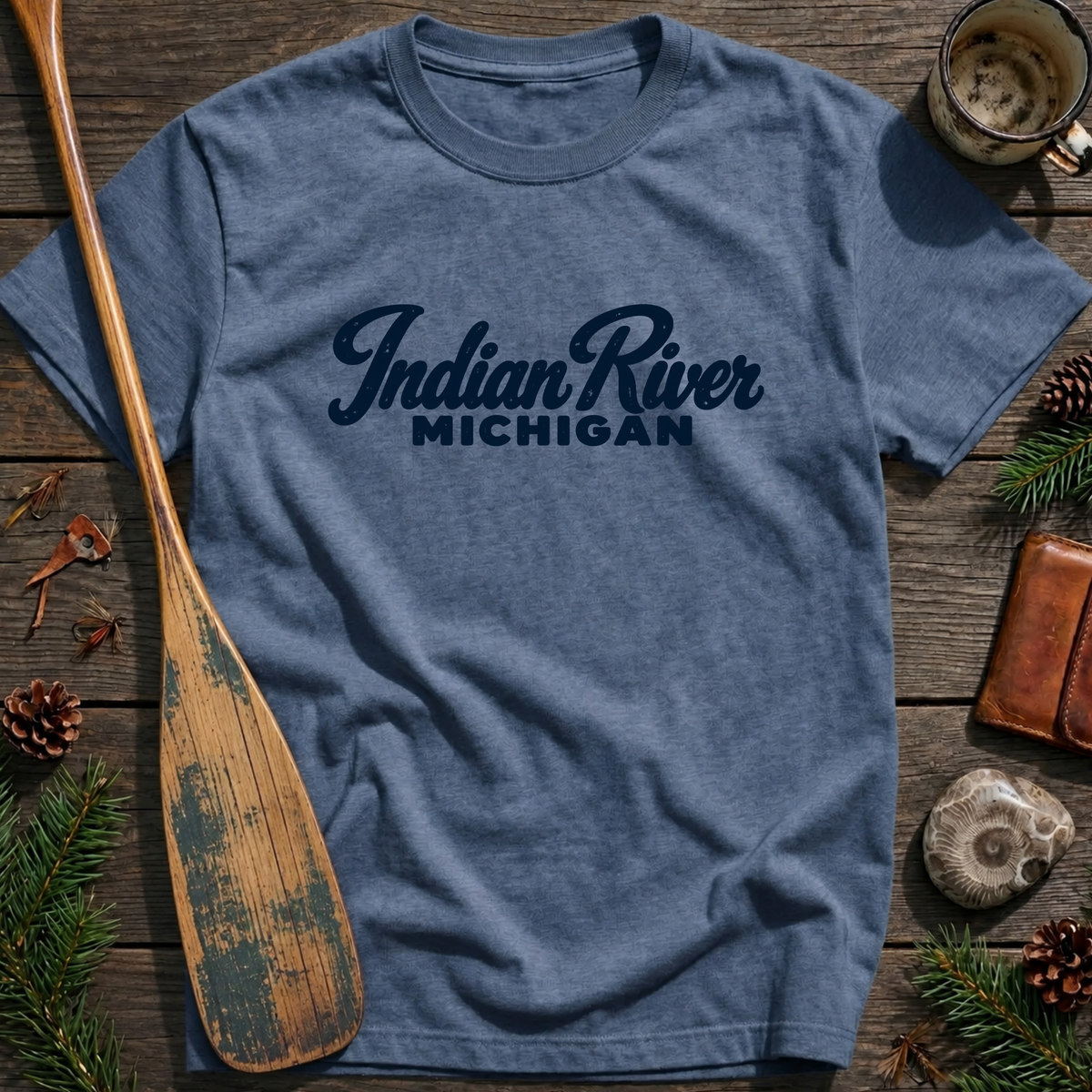 Indian River Michigan Heritage Script T‑Shirt