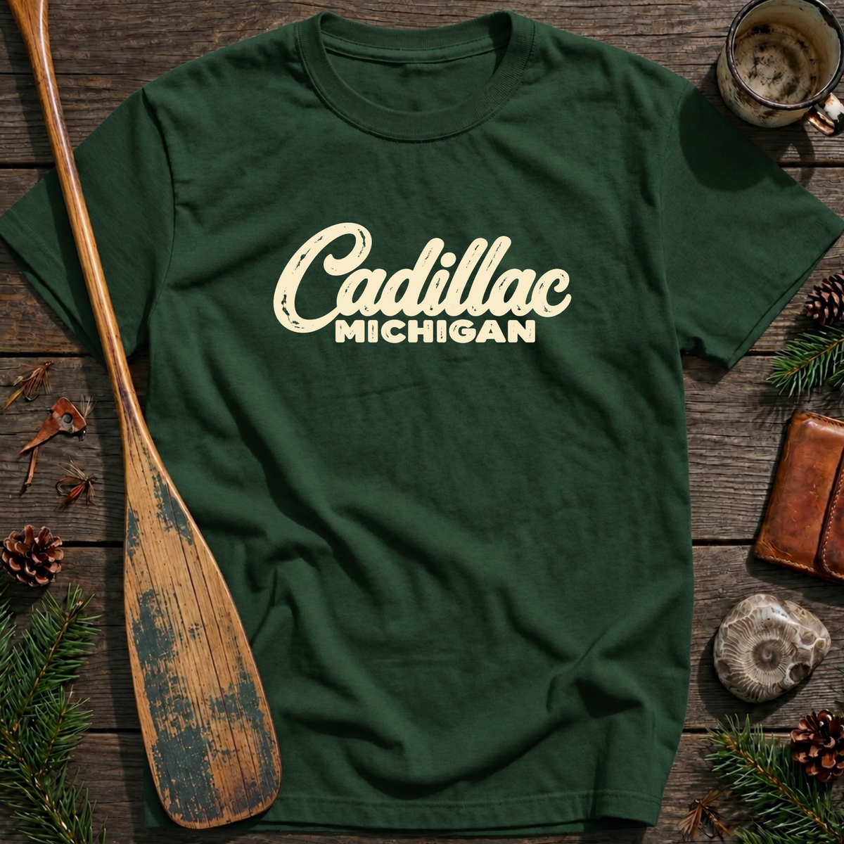 Cadillac Michigan Heritage Script T‑Shirt