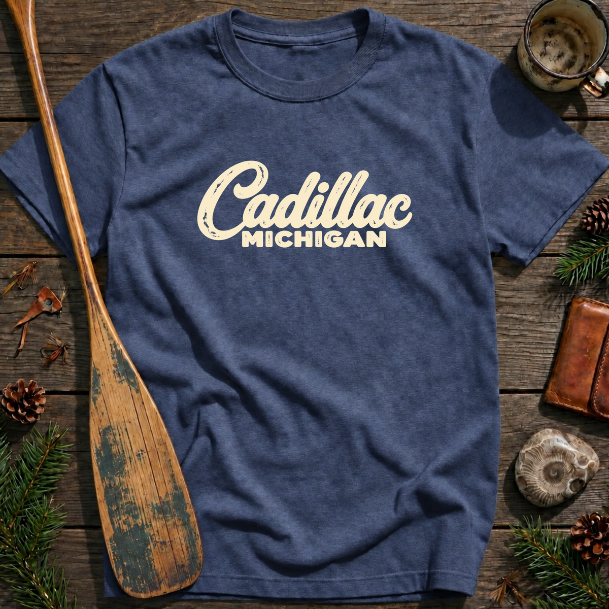 Cadillac Michigan Heritage Script T‑Shirt