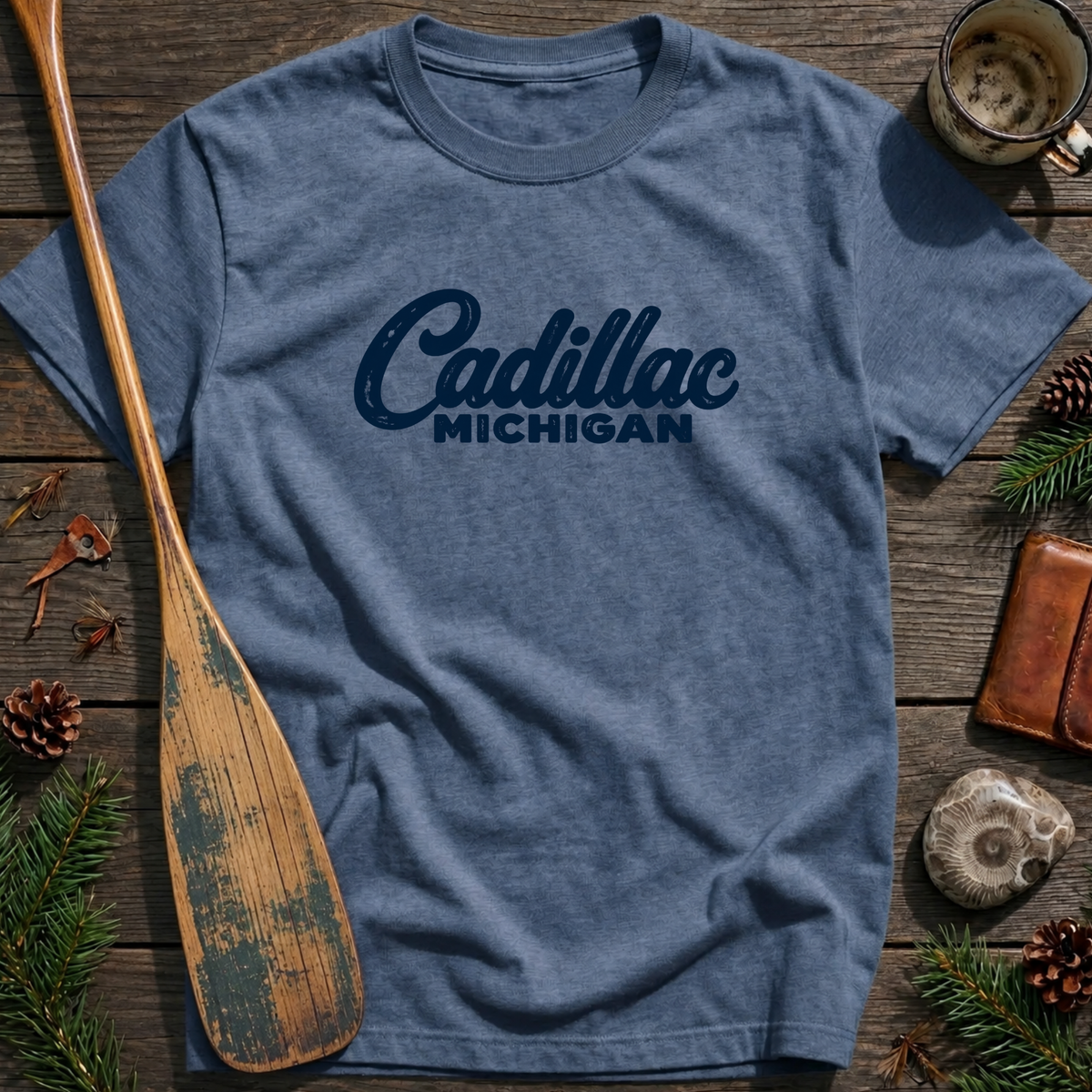 Cadillac Michigan Heritage Script T‑Shirt
