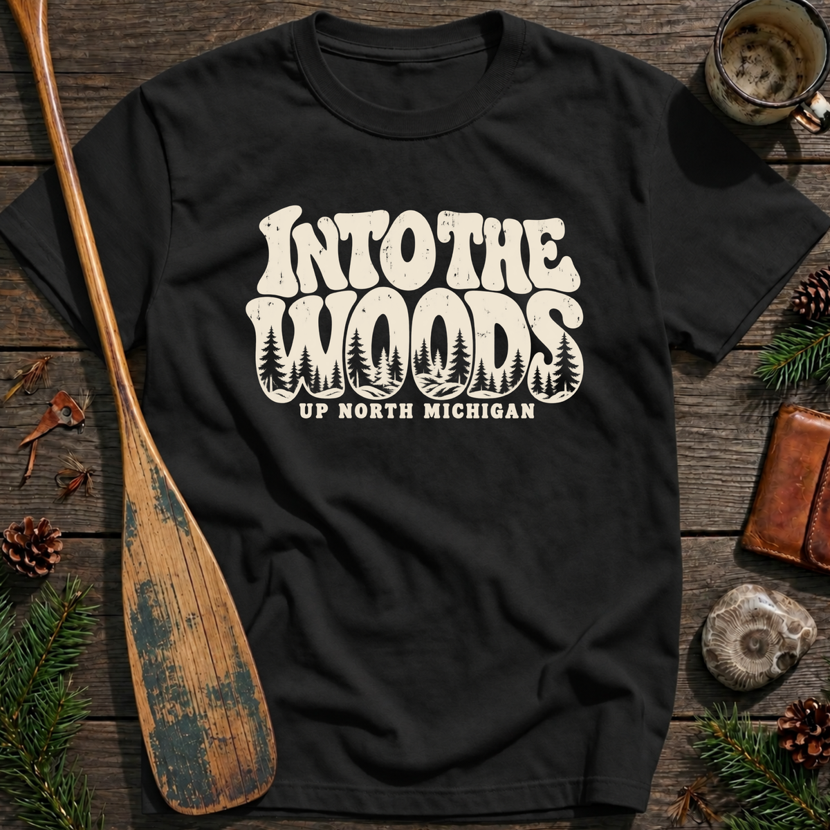Into the Woods Typography T‑Shirt