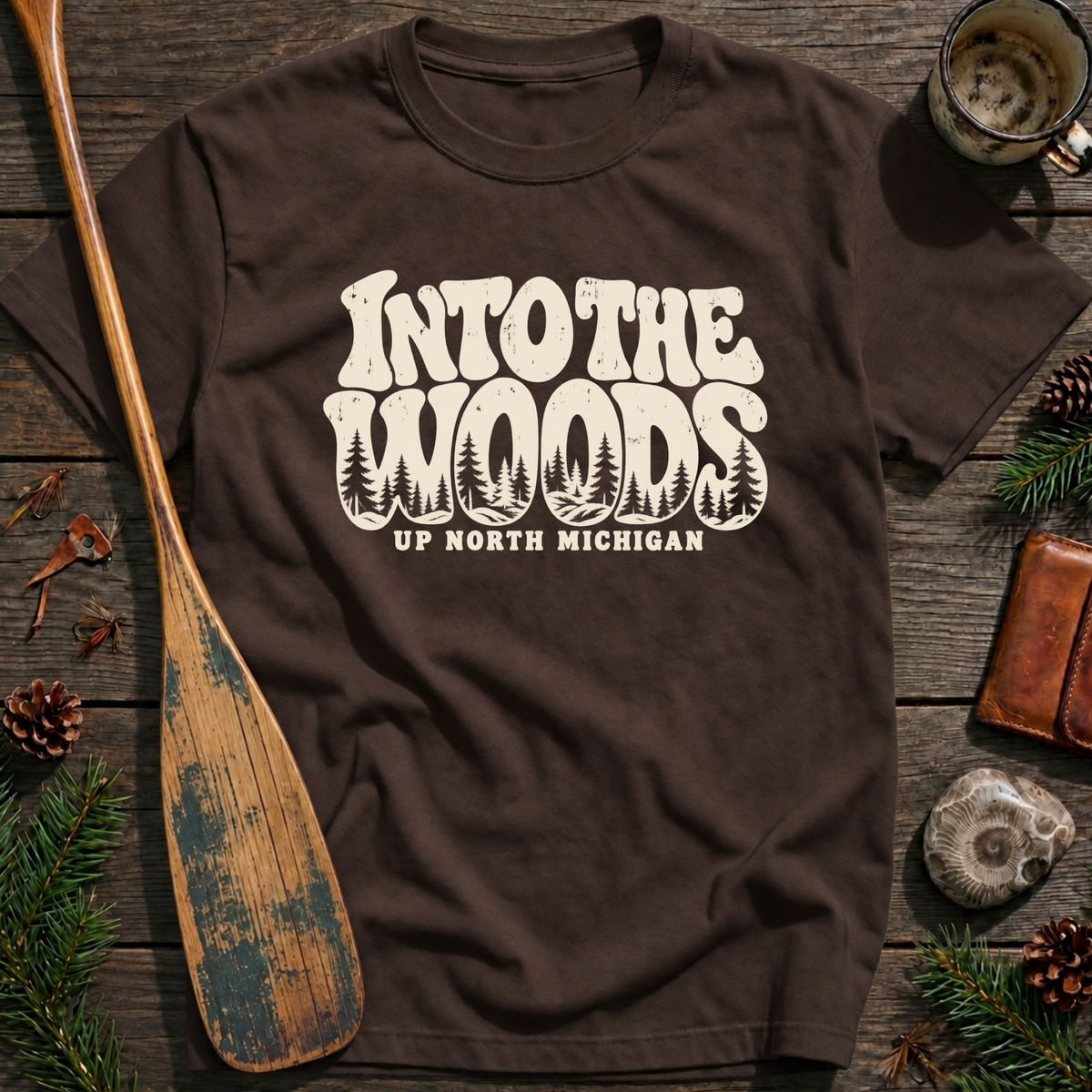 Into the Woods Typography T‑Shirt