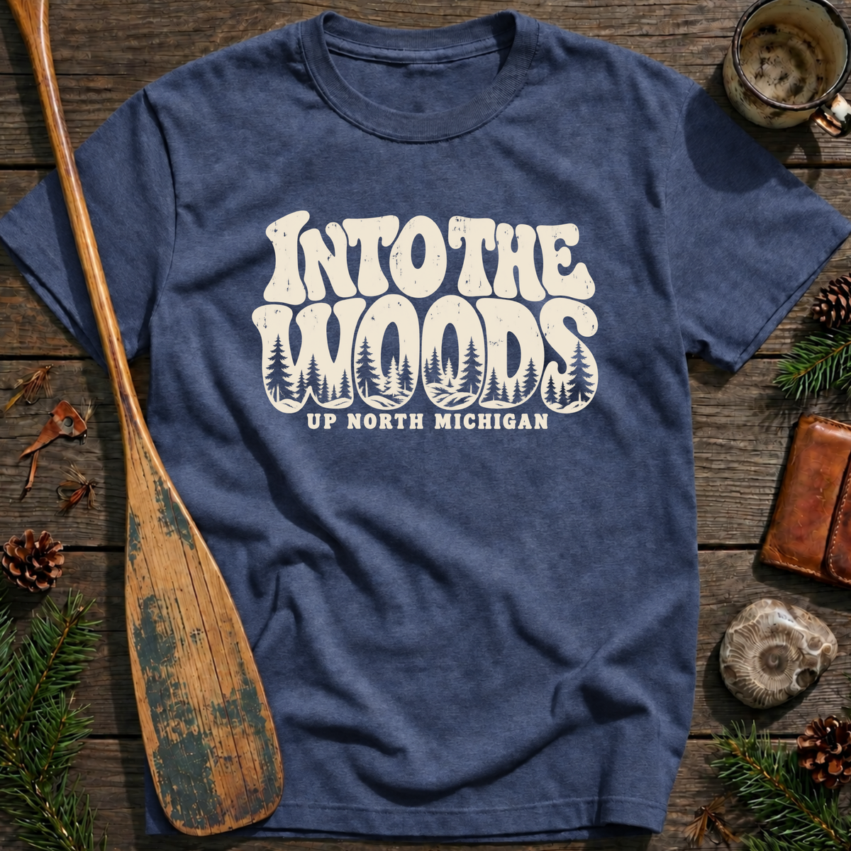 Into the Woods Typography T‑Shirt