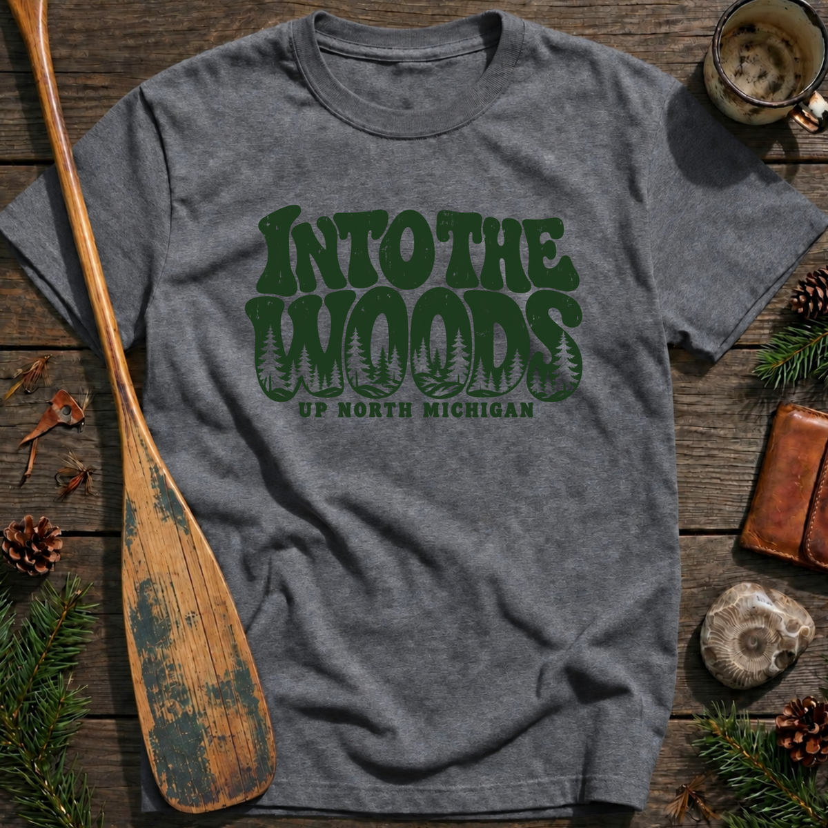 Into the Woods Typography T‑Shirt