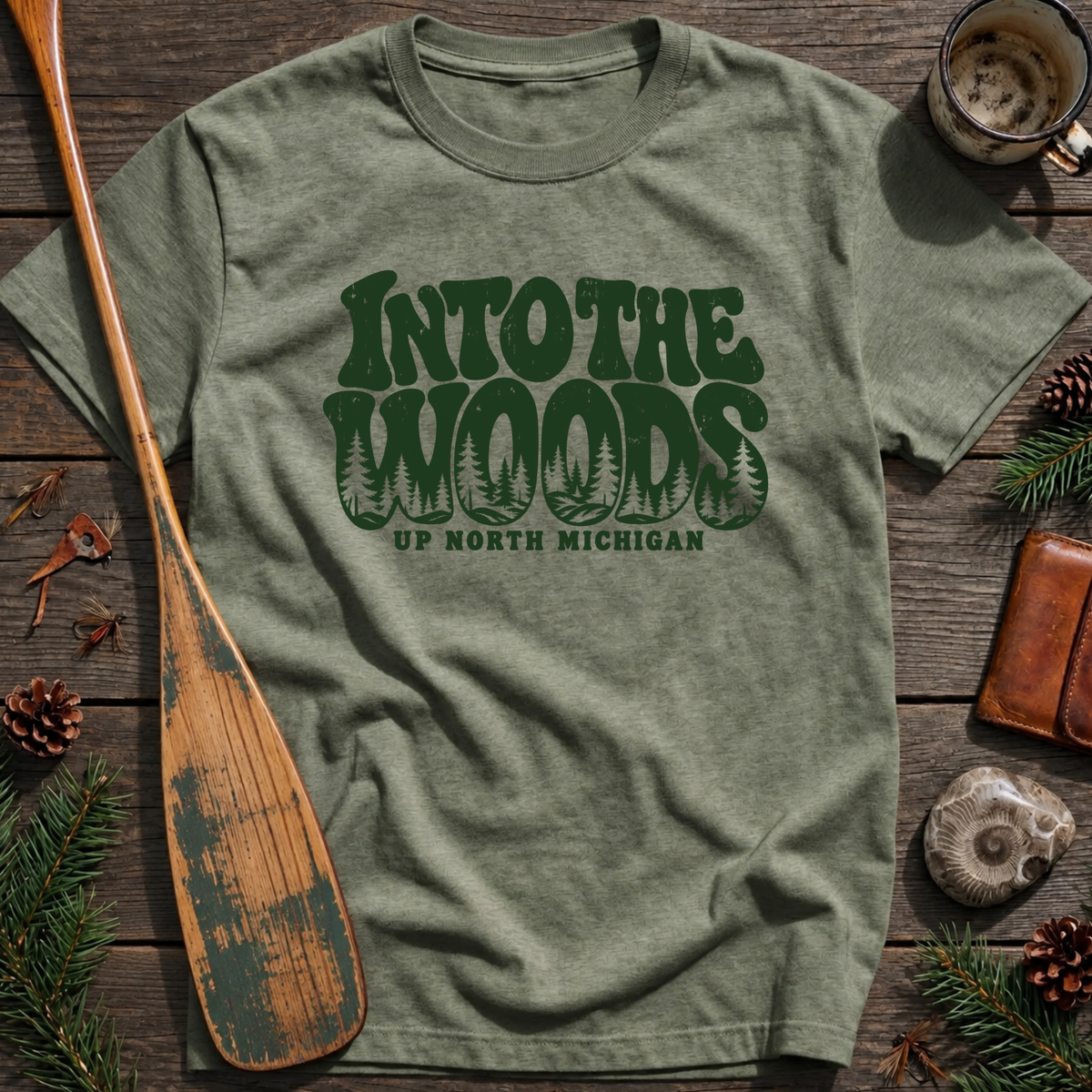 Into the Woods Typography T‑Shirt