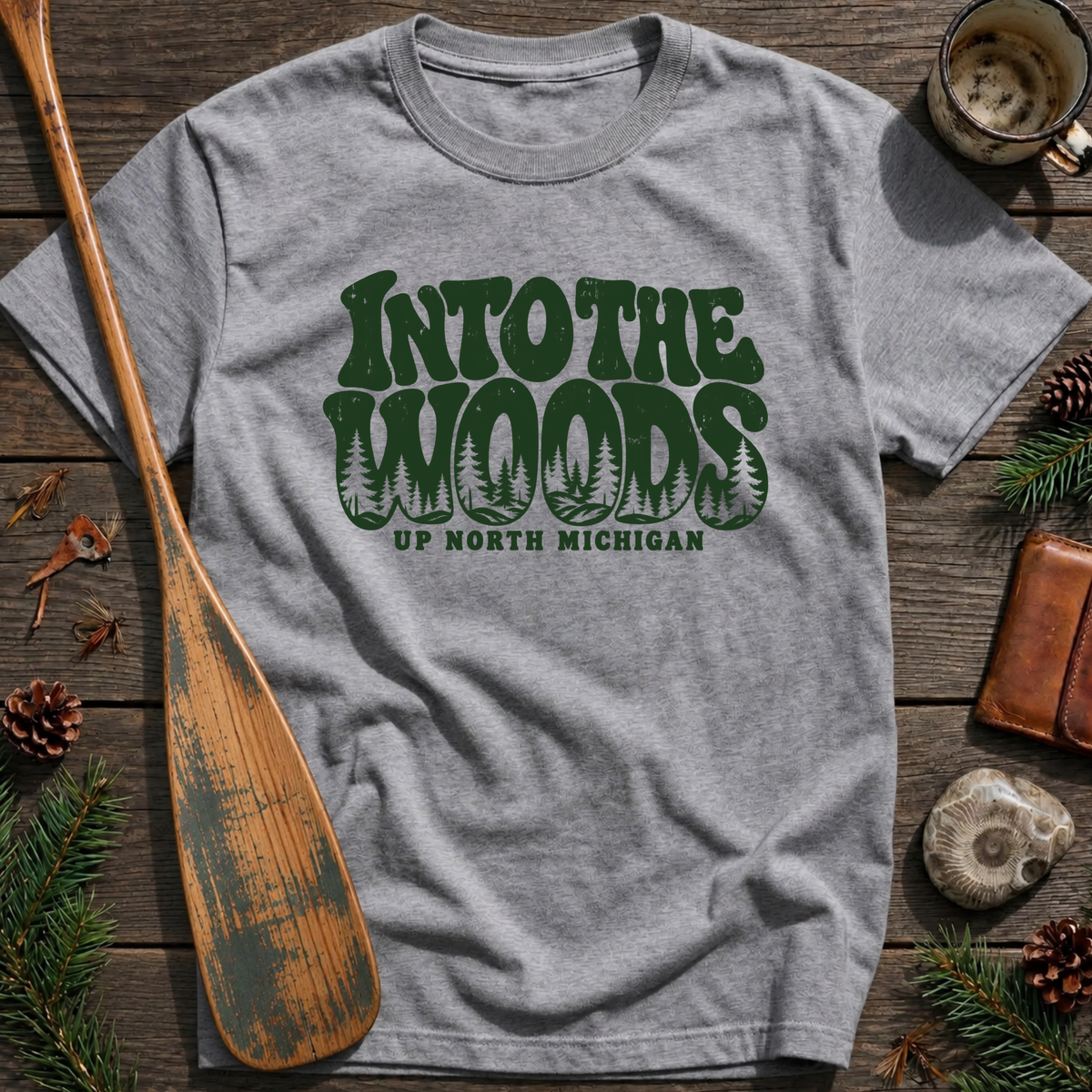 Into the Woods Typography T‑Shirt