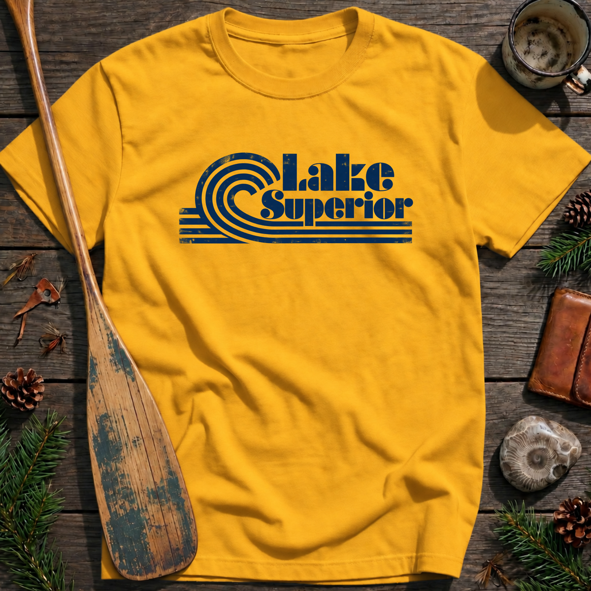 Lake Superior Retro Wave T‑Shirt
