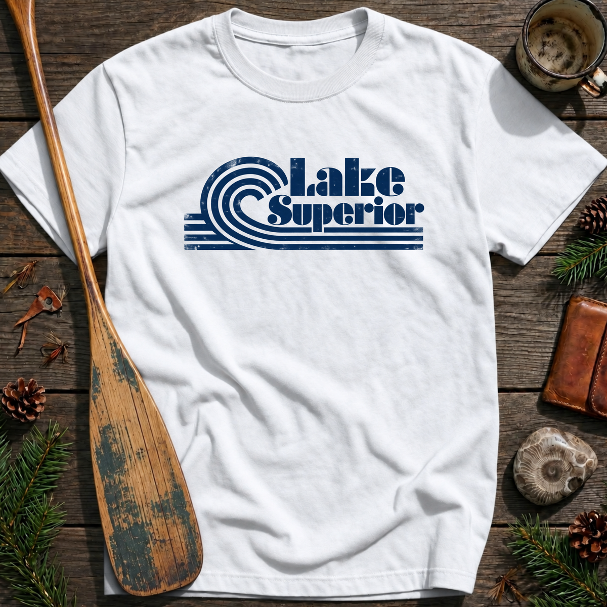 Lake Superior Retro Wave T‑Shirt