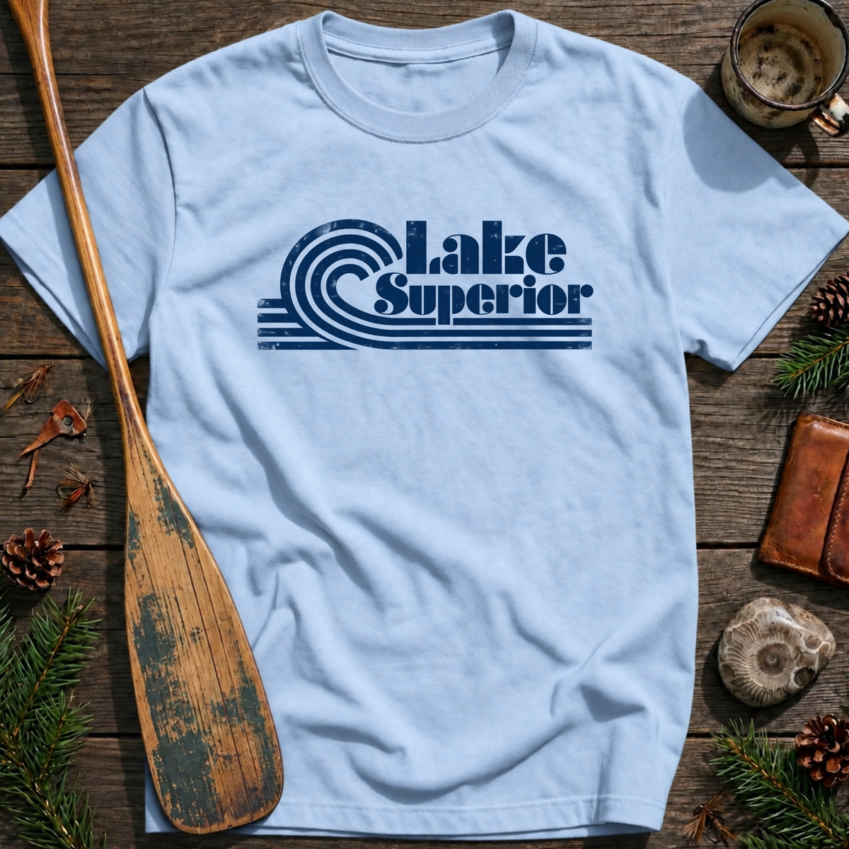 Lake Superior Retro Wave T‑Shirt