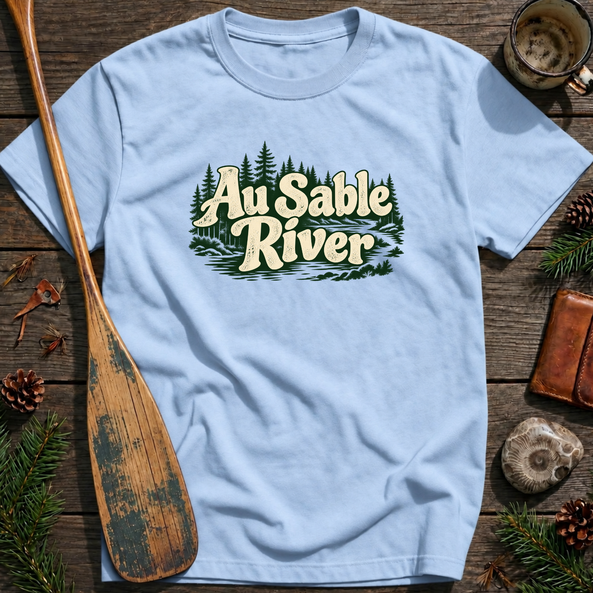 Au Sable River Retro T‑Shirt