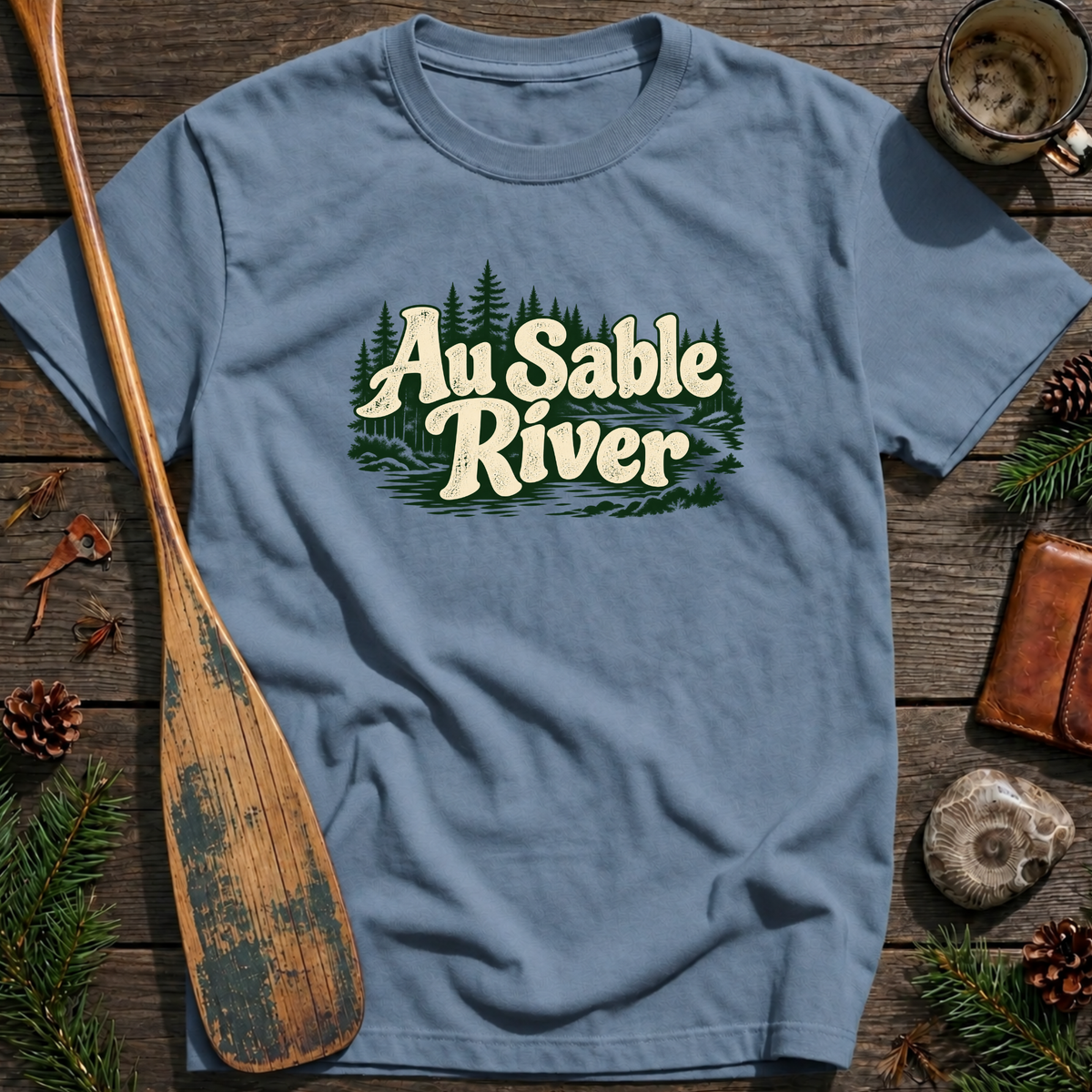 Au Sable River Retro T‑Shirt