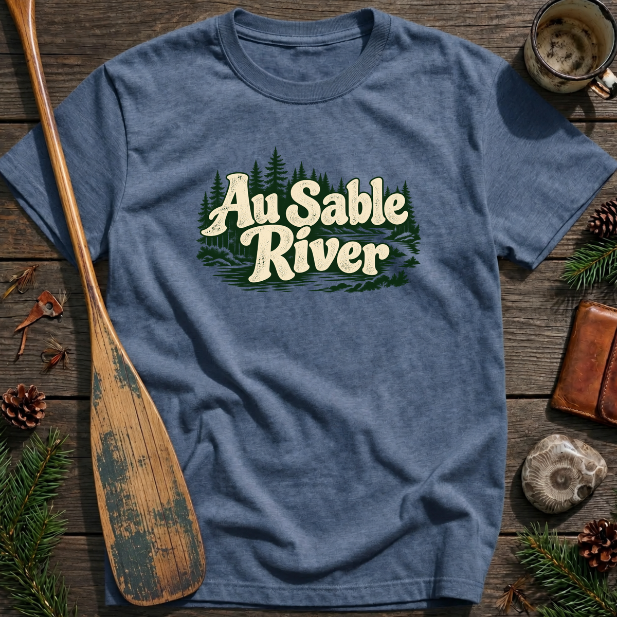 Au Sable River Retro T‑Shirt