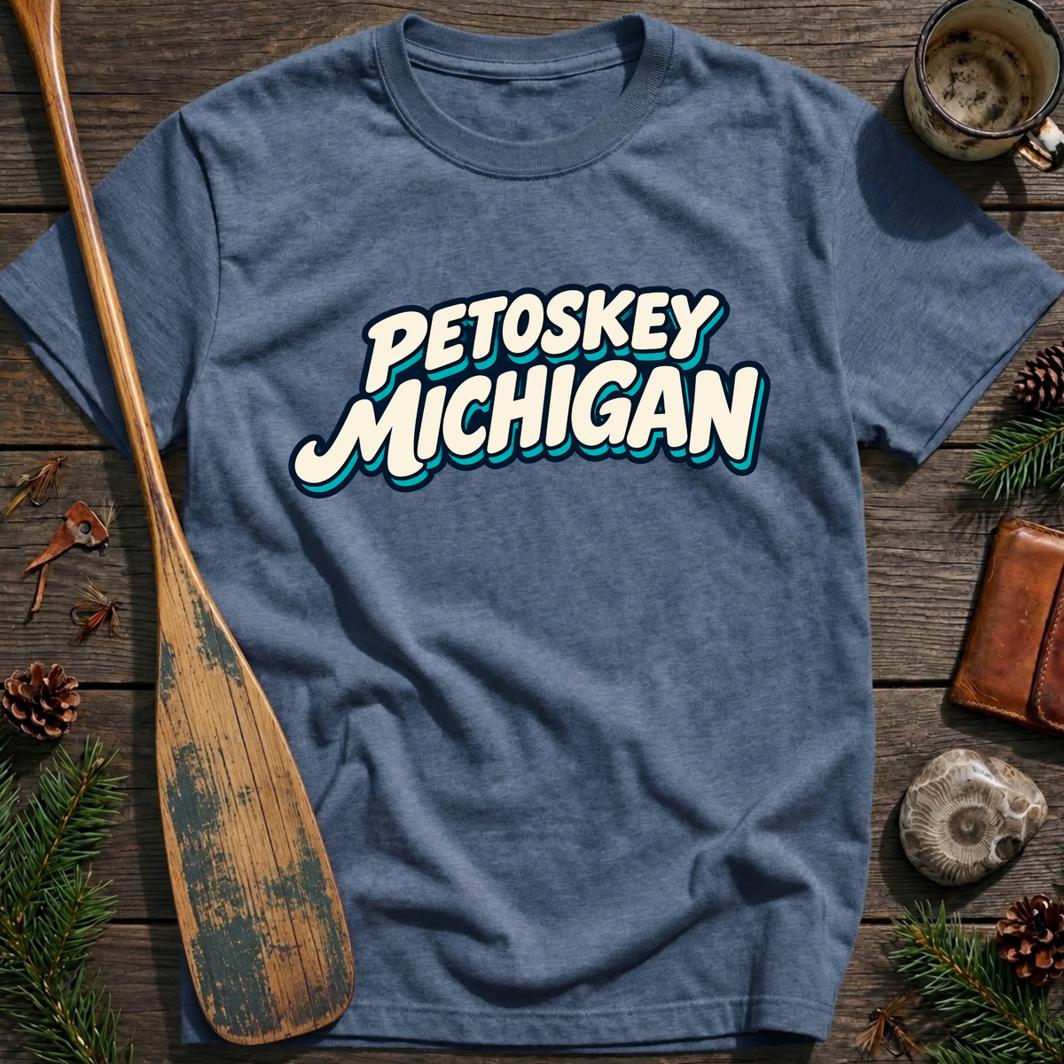 Petoskey Michigan Resort Text T‑Shirt