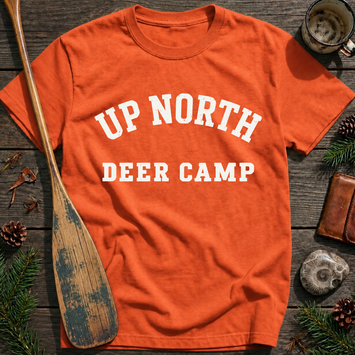 Up North Deer Camp Block T‑Shirt