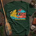 Ice Fish Up North Retro Neon T-Shirt