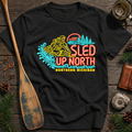 Sled Up North Retro Neon Snowmobile T-Shirt