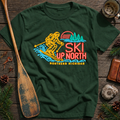 Ski Up North Retro Neon Snow T-Shirt
