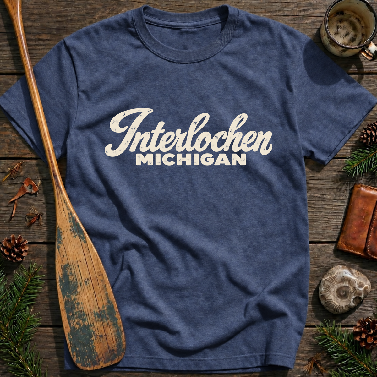 Interlochen Michigan Heritage Script T‑Shirt